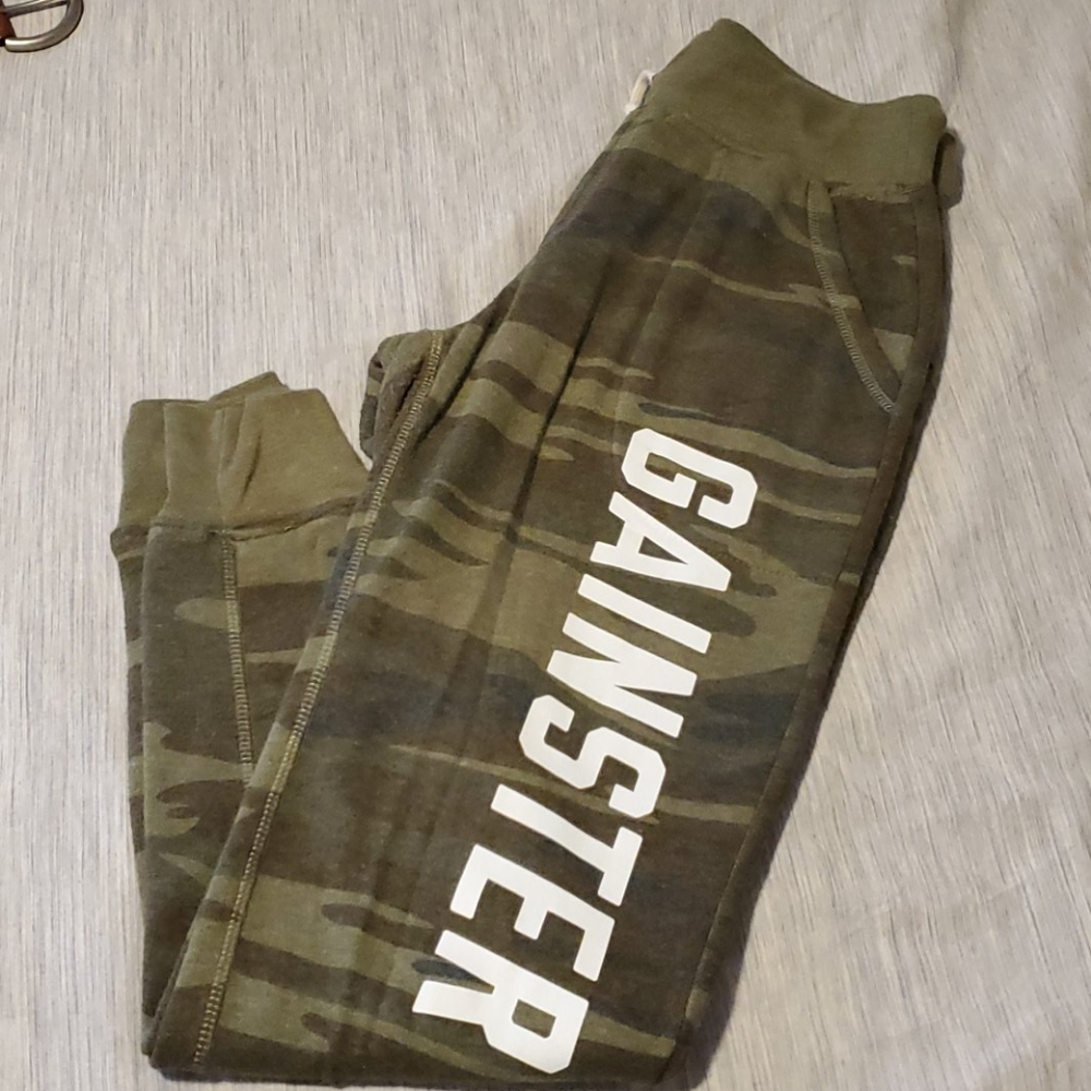 Gainster Camo Fleece Joggers with Pockets size M